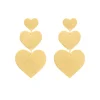 Finaste Triple heart earrings goldplated Discount