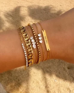 Finaste Triple love armband goudkleurig Hot