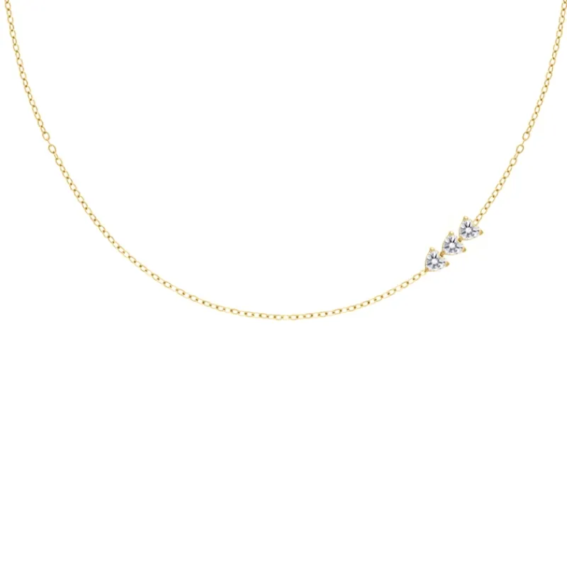 Finaste Triple love ketting goudkleurig Clearance