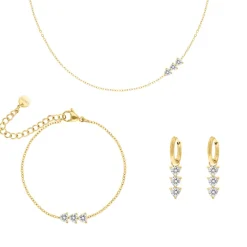 Finaste Triple love sieraden set goud kleurig Online