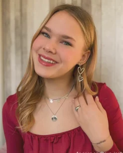 Finaste Triple open heart earrings Clearance