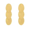 Finaste Triple oval earrings goldplated New