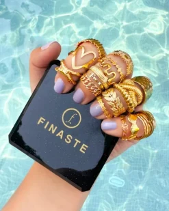 Finaste Triple ring verstelbaar goudkleurig Sale