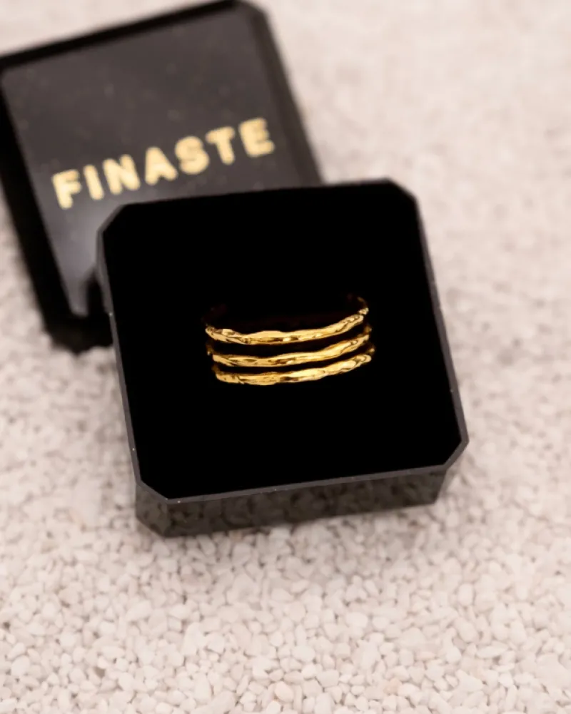 Finaste Triple ring verstelbaar goudkleurig Sale