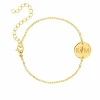 Finaste Twee Initialen armband Goud Kleurig Fashion