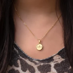 Finaste Twee Initialen ketting goud kleurig New