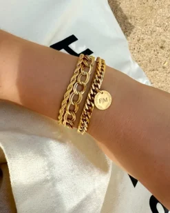 Finaste Twin chain bracelet goldplated Fashion