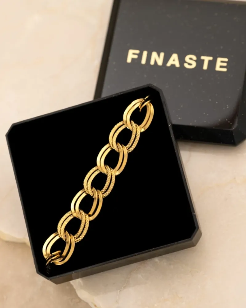 Finaste Twin chain bracelet goldplated Fashion