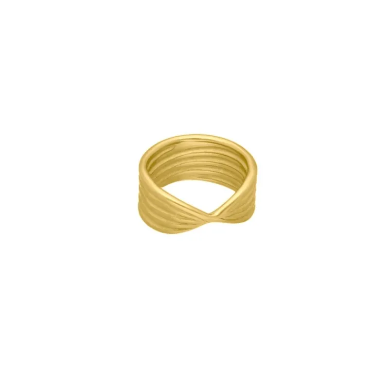 Finaste Twist ring goud kleurig Outlet