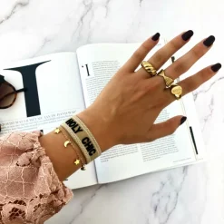 Finaste Twist ring goud kleurig Outlet