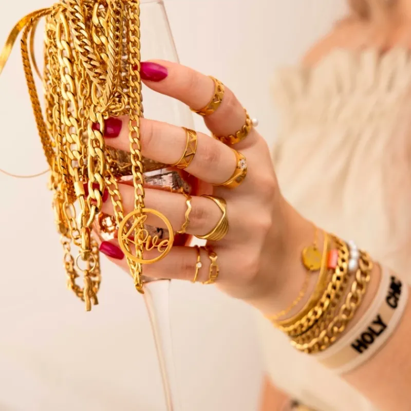 Finaste Twist ring goud kleurig Outlet