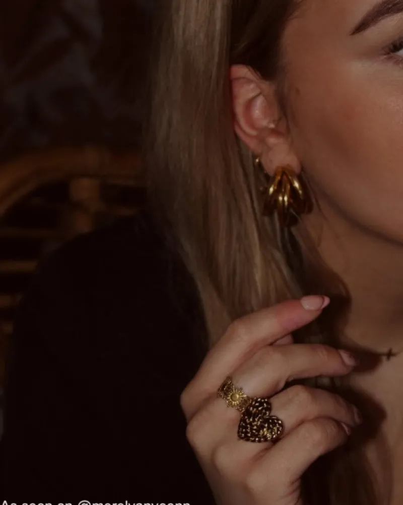 Finaste Verstelbare ring boho summer goudkleurig Sale