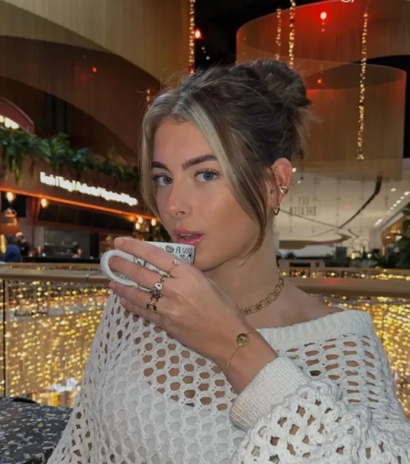Finaste Verstelbare ring chain link goudkleurig Fashion