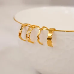 Finaste Verstelbare Ring Chunky Kleur Goud Online