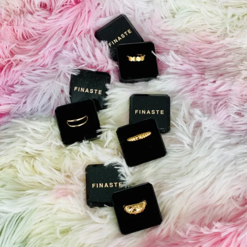 Finaste Verstelbare Ring Chunky Kleur Goud Online