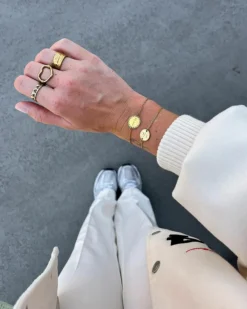 Finaste Verstelbare ring hartjes kleur goud Sale