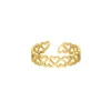 Finaste Verstelbare ring little hearts goudkleurig New