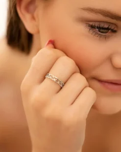 Finaste Verstelbare ring little hearts Online