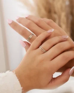 Finaste Verstelbare ring little hearts Online