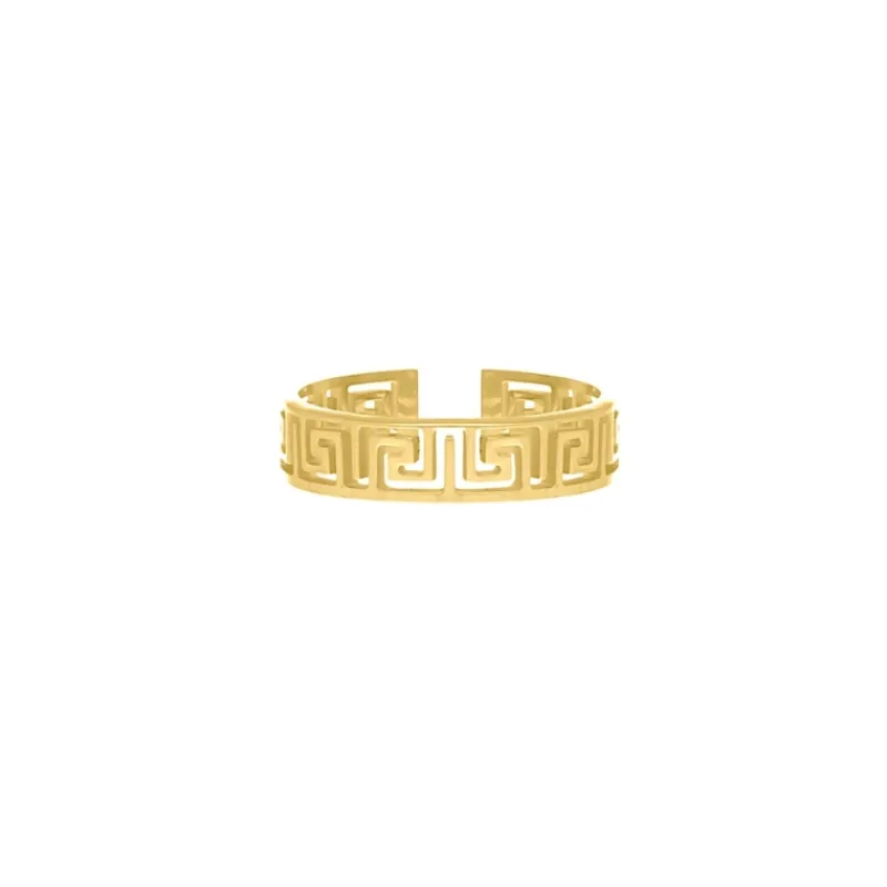 Finaste Verstelbare ring met print kleur goud Fashion