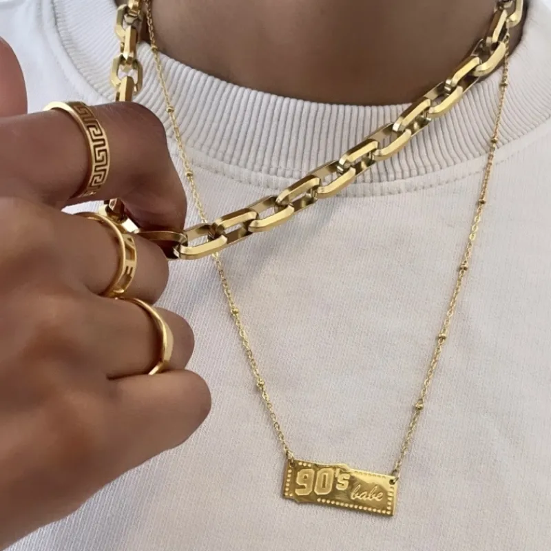 Finaste Verstelbare ring met print kleur goud Fashion