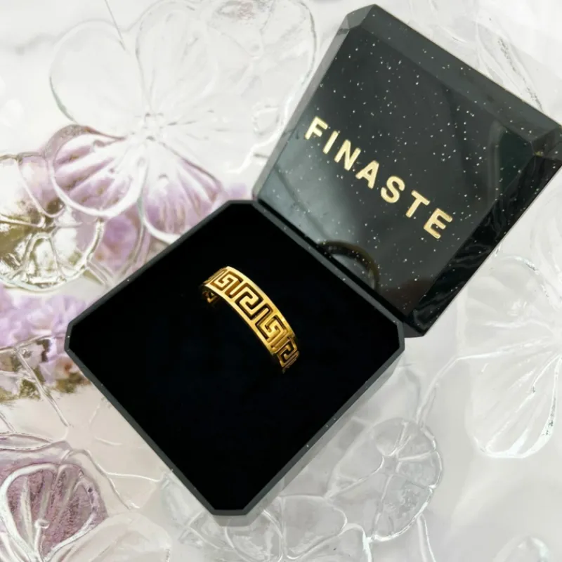 Finaste Verstelbare ring met print kleur goud Fashion