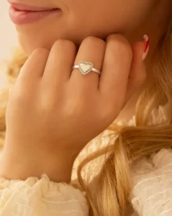 Finaste Verstelbare ring vintage hartje New