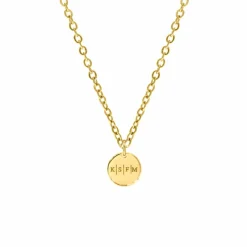 Finaste Vier Initialen Ketting Goud Kleurig Discount