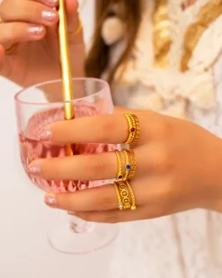 Finaste Vintage chain ring goudkleurig Best