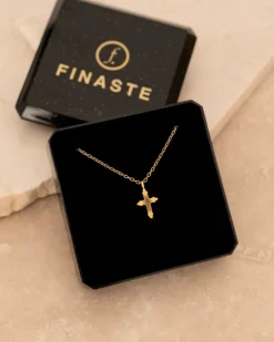 Finaste Vintage cross necklace goldplated Fashion