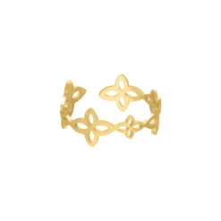 Finaste Vintage flower ring goldplated Fashion