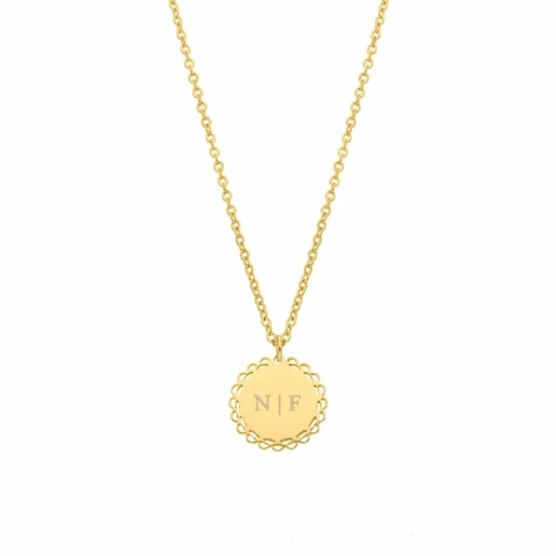 Finaste Vintage initial ketting goudkleurig Discount