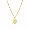 Finaste Vintage initial necklace goldplated Sale