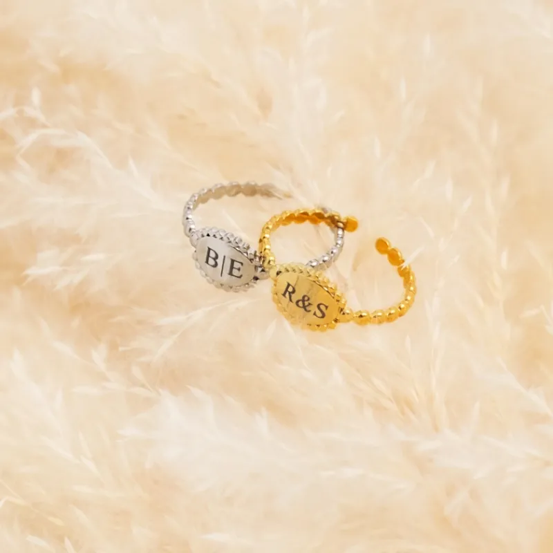 Finaste Vintage Initial Ring Discount