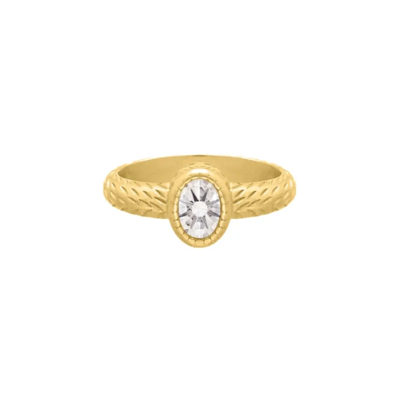 Finaste Vintage stone ring goudkleurig Sale