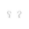 Finaste Vraagteken Stud Oorbellen 925 Sterling Zilver Outlet