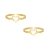 Finaste Vriendschapsringen mini open heart goldplated Sale