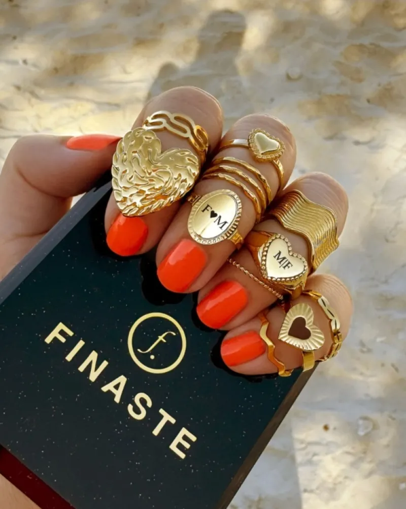 Finaste Wave ring multiple goudkleurig Clearance