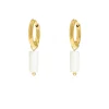 Finaste White sea shell earrings goldplated New