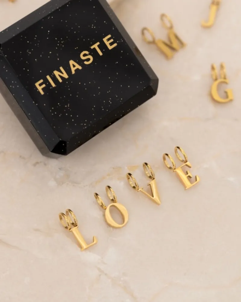 Finaste Your initial bedel goudkleurig New