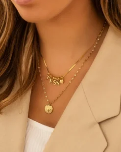 Finaste Your initial bedel goudkleurig New