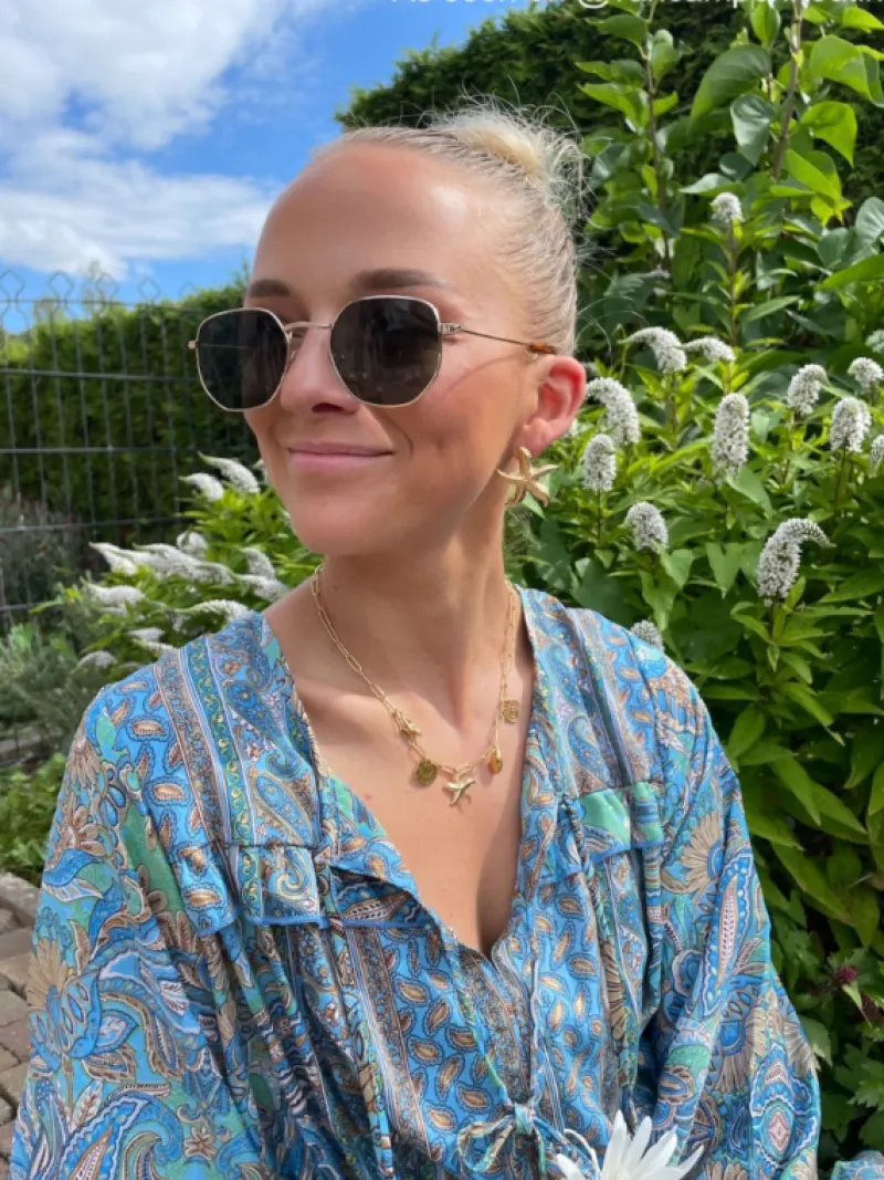 Finaste Zeester oorbellen goudkleurig Best