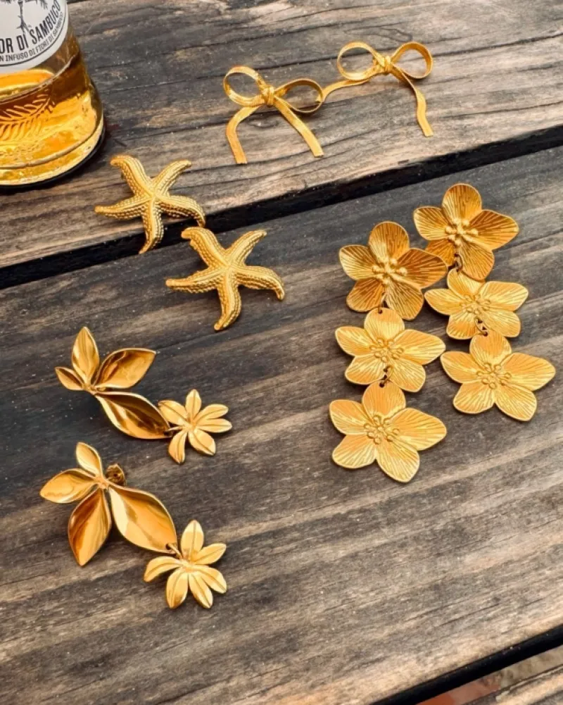 Finaste Zeester oorbellen goudkleurig Best