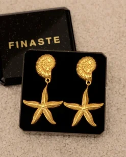 Finaste Zeester oorhangers goudkleurig Best