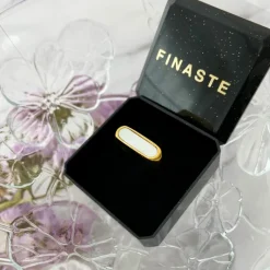 Finaste Zegelring Parelmoer kleur goud Discount