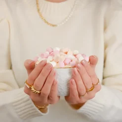 Finaste Zegelring Parelmoer kleur goud Discount