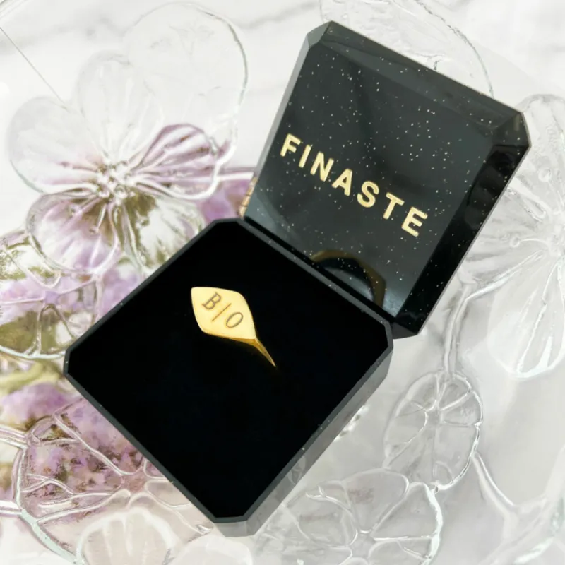 Finaste Zegelring Ruitje Graveren Goud Kleurig Online