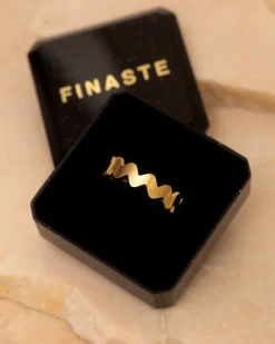 Finaste Zigzag ring goudkleurig New