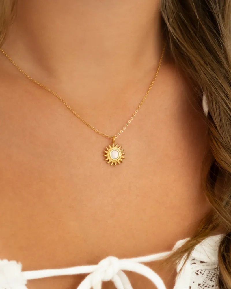 Finaste Zon ketting vintage goudkleurig Online