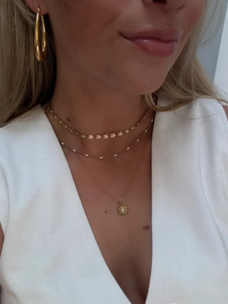 Finaste Zon ketting vintage goudkleurig Online